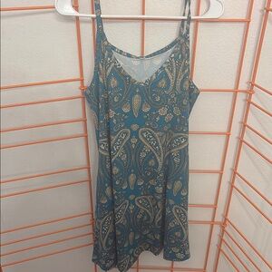 NWT Teal Paisley Slip Dress